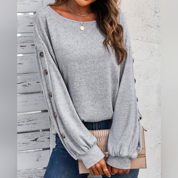 Drop Shoulder Crew Neck Shirt - Picture 4 of 6